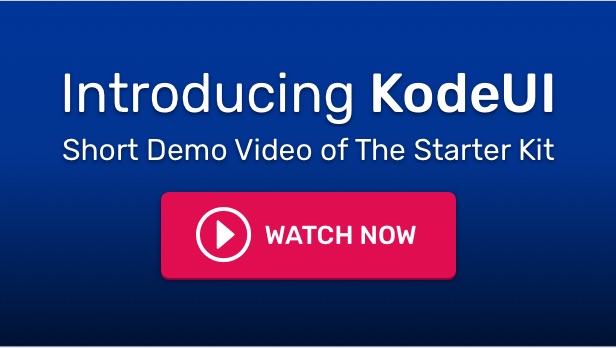 KodeUI - Laravel, VueJS, Bootstrap - SPA Admin Starter Kit - Demo Video